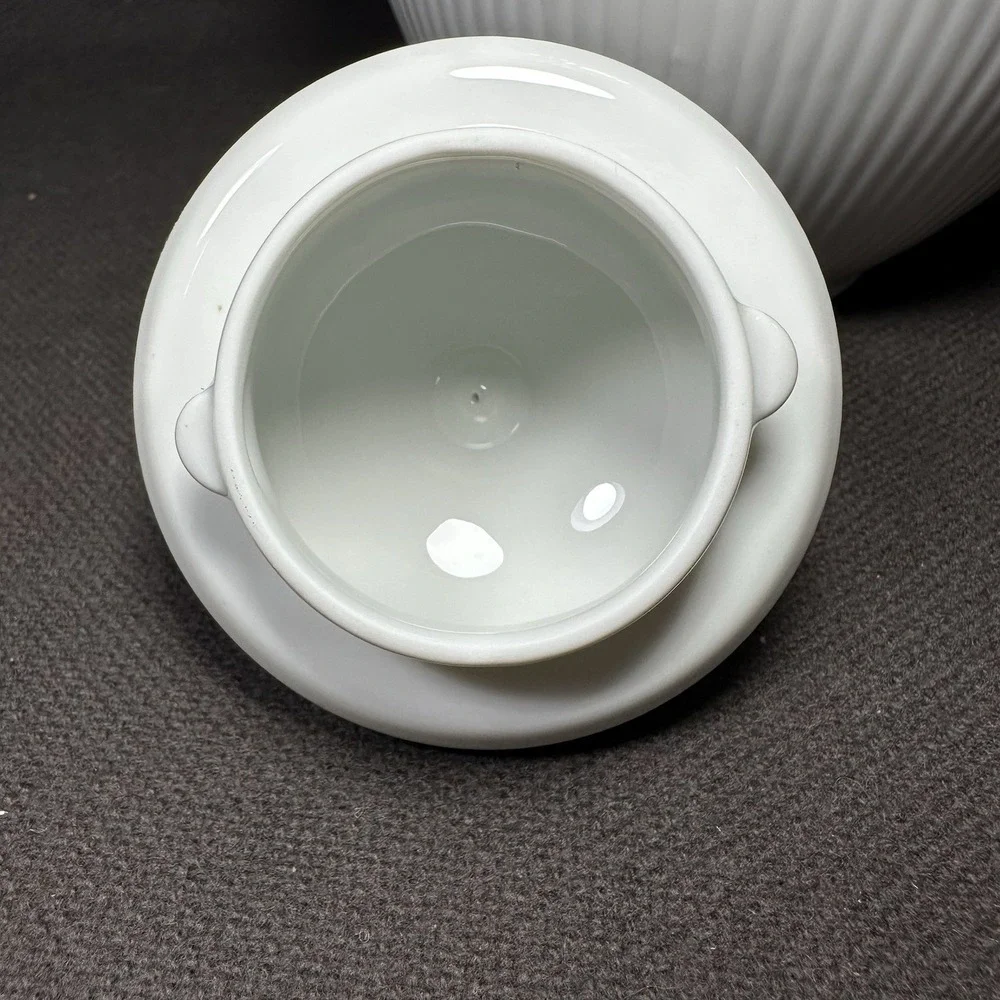 AK Kaiser Romantica White‎ Coffee Pot Tea Set W Germany Scalloped EXC MCM Vtg